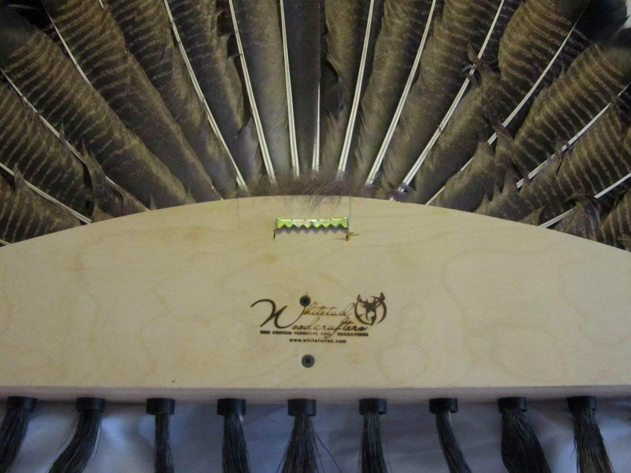 Turkey Beard Plaque with Fan Mount- Standard Camo - Image 4