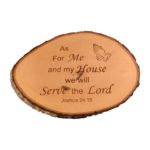 Engraved live edge sign.