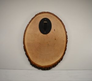 Bark Edge oval plaque with skull hanger.