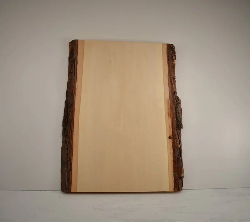 Bark edge rectangle slab.