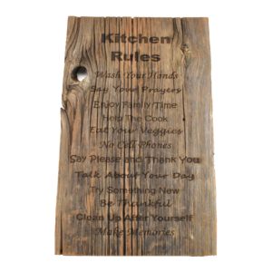 Reclaimed barnwood sign.