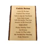 Engraved live edge sign.