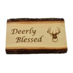 Engraved live edge sign.