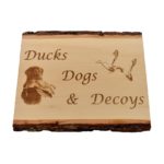 Engraved live edge sign.