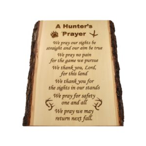 Engraved live edge sign.