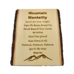 Engraved live edge sign.