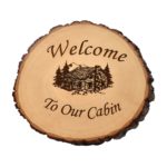 Engraved live edge sign.