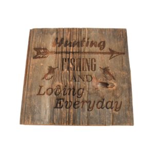 Engraved reclaimed barnwood sign.
