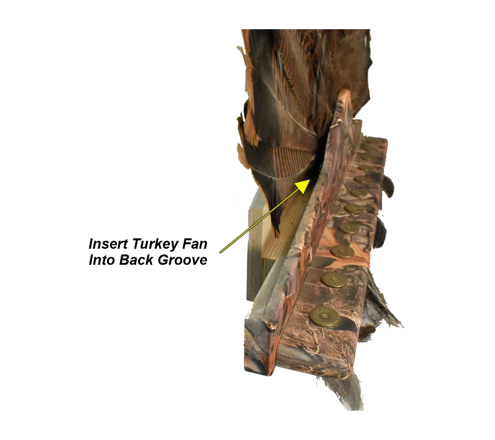 Turkey Beard Plaque with Fan Mount- Standard Camo - Image 3