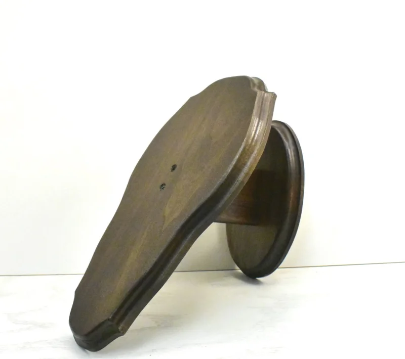 hardwood 3 piece modern skull plaque
