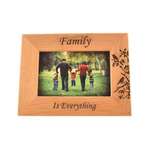 Personalized wooden picture frame.