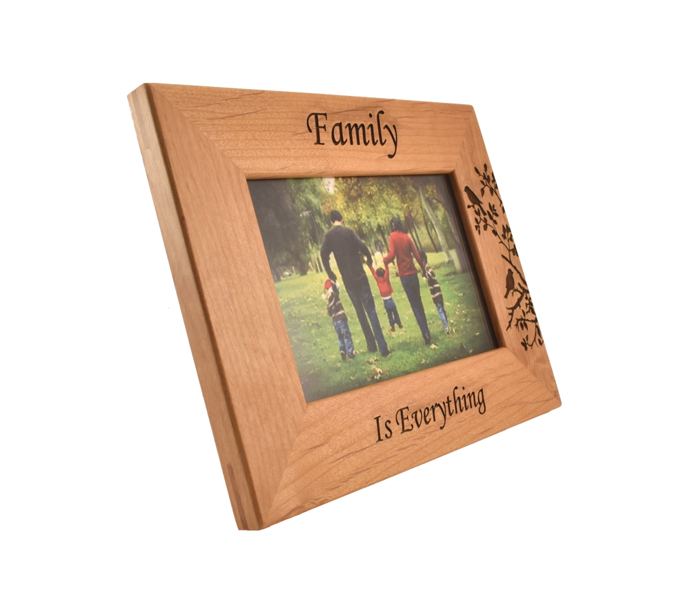 Personalized wooden picture frame.