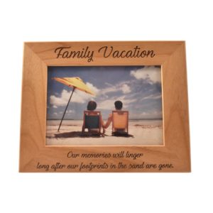 Personalized wooden picture frame.