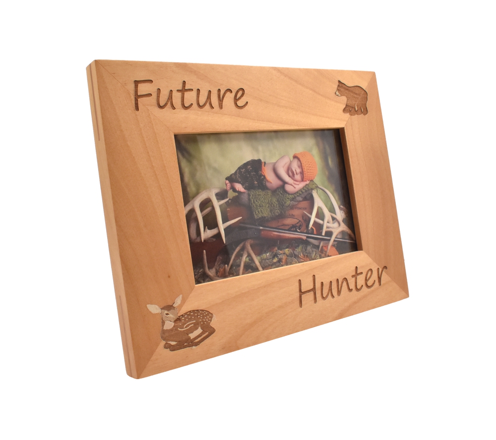 Personalized wooden picture frame.