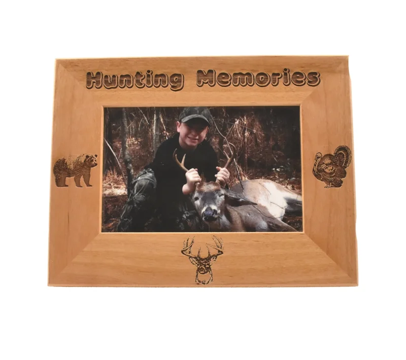 hunting memories personalized wooden picture frame