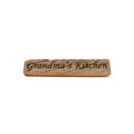 Reclaimed barn wood block sign that reads, "Grandma's Kitchen".