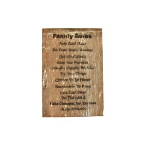 Reclaimed barnwood sign.