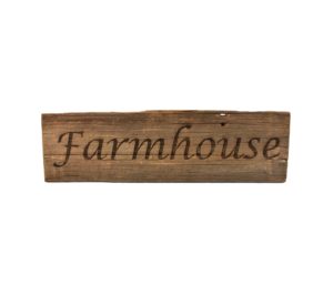 Reclaimed barnwood sign.