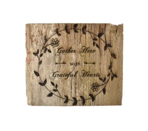 Reclaimed barnwood sign.