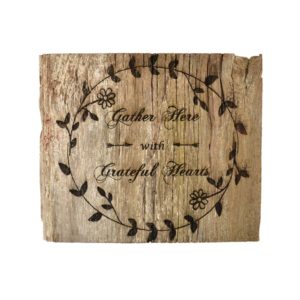 Reclaimed barnwood sign.