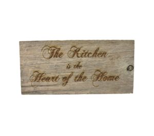 Reclaimed barnwood block sign.