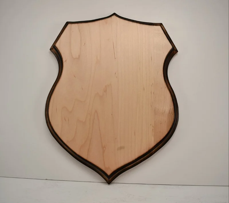 Shield Antler Plaque- Custom hardwood antler mounting plaque