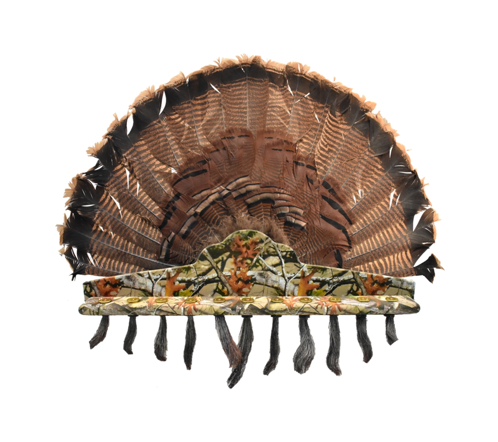 Turkey Beard Plaque with Fan Mount- Standard Camo