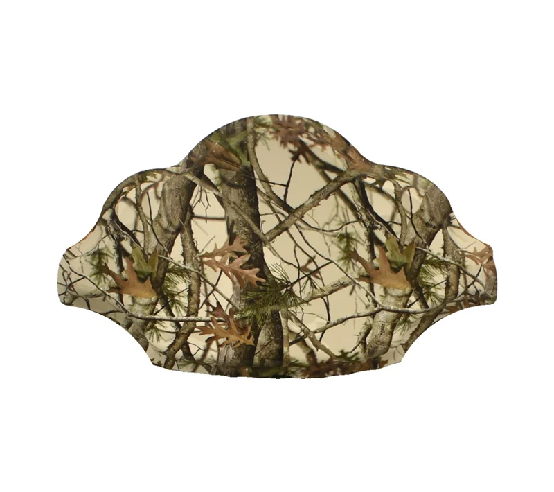 Turkey fan plaque with standard camouflage design.