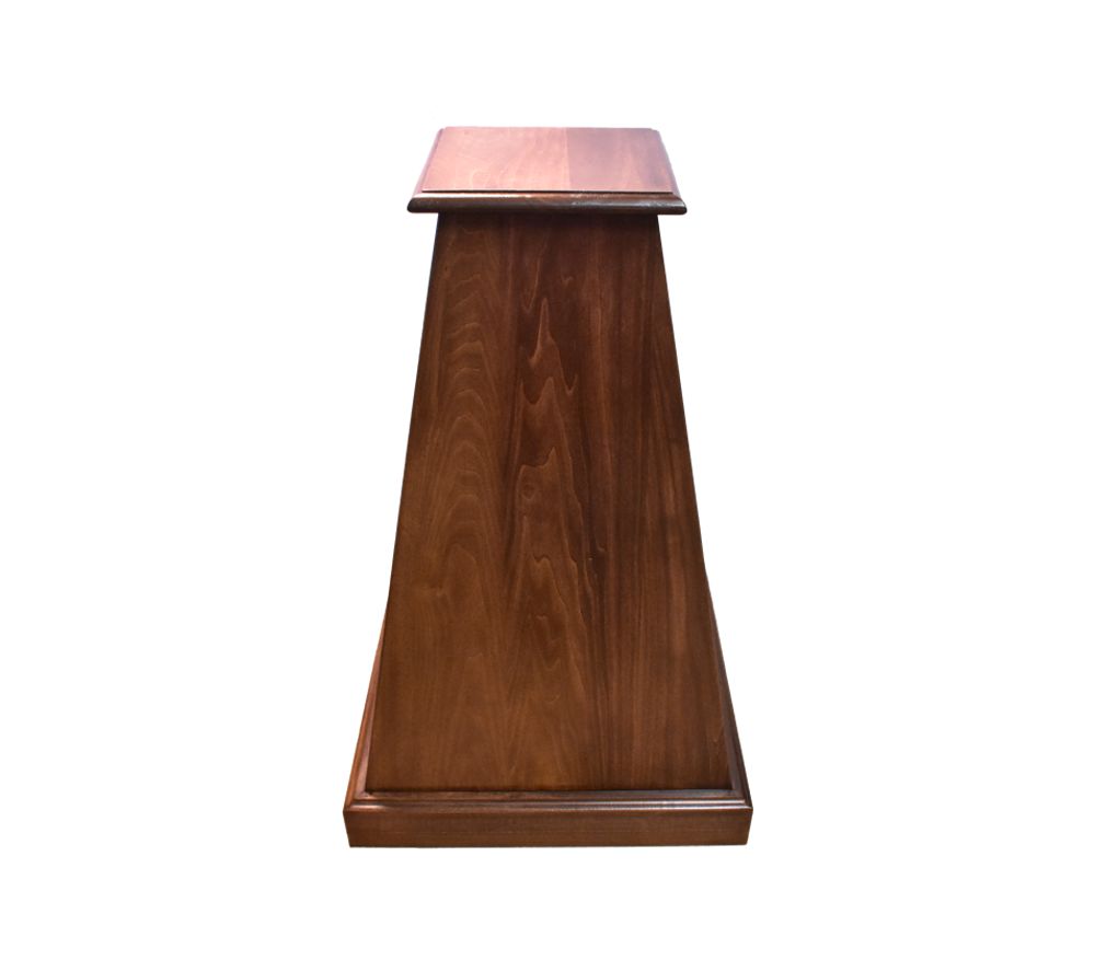 Walnut Pyramid Pedestal with Flat Sides - Image 2