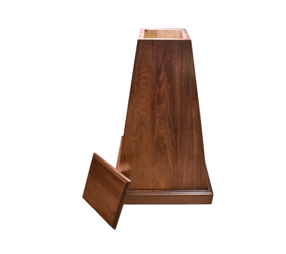 Walnut Pyramid Pedestal with Flat Sides - Image 3