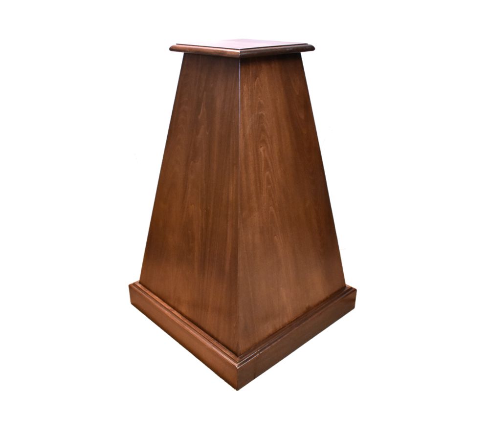 Walnut Pyramid Pedestal with Flat Sides - Image 4