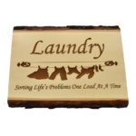 Engraved live edge sign.