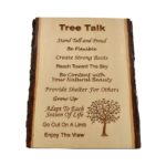 Engraved live edge sign.