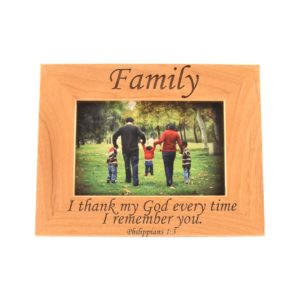 Personalized wooden picture frame.