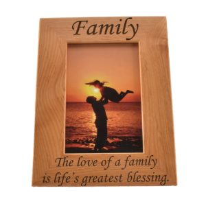 Personalized picture frame.