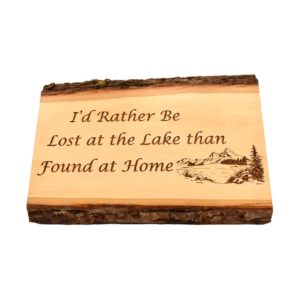 Engraved wooden phone case.