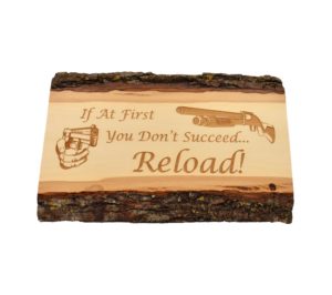 Live edge engraved wood sign.