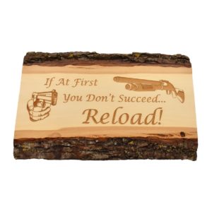 Live edge engraved wood sign.