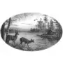 Deer and Cabin