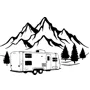 Taxidermy Plaque Engraving - Camper in Mountains
