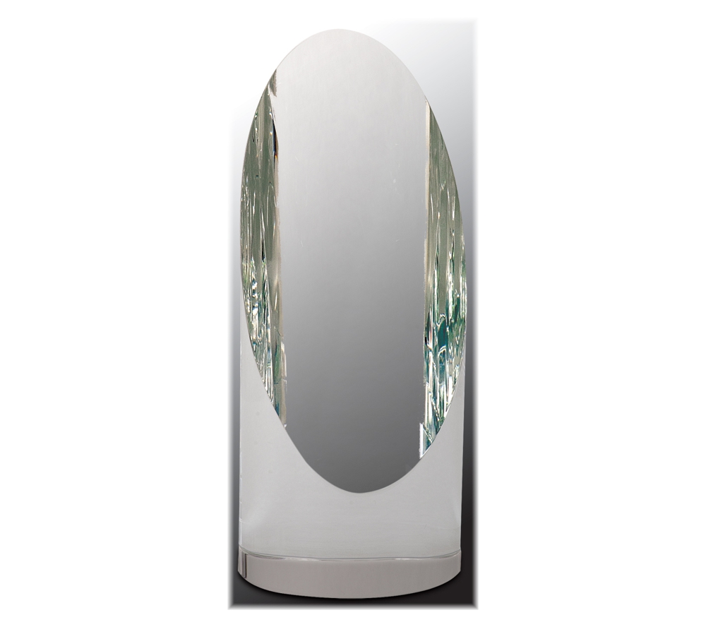 Crystal cylinder style award.