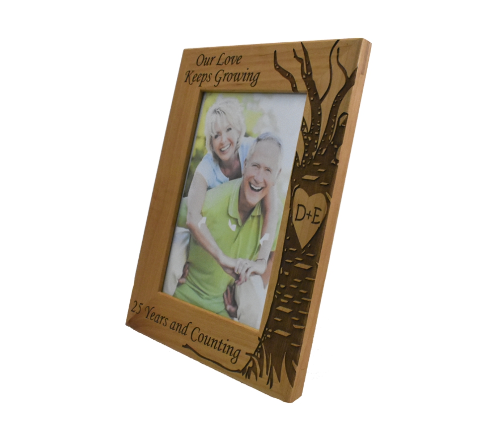 Our Love Keeps Growing Personalized Wood Picture Frame - Image 3