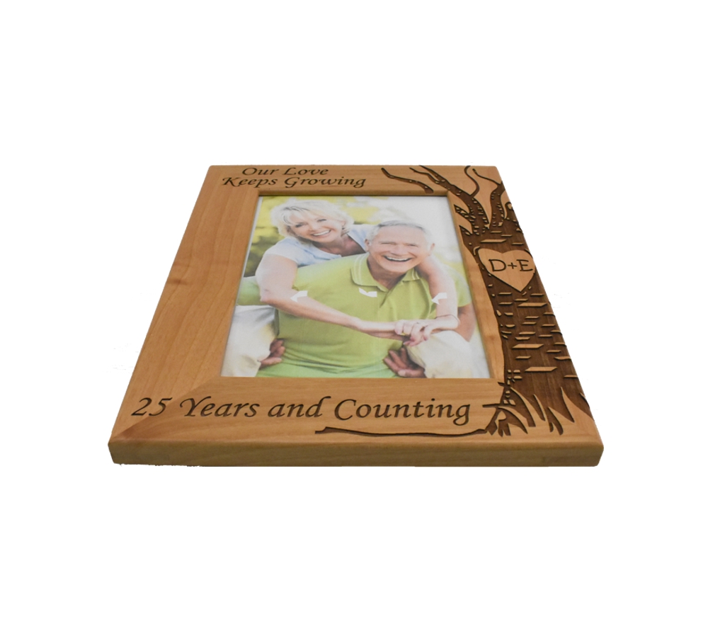 Our Love Keeps Growing Personalized Wood Picture Frame - Image 4