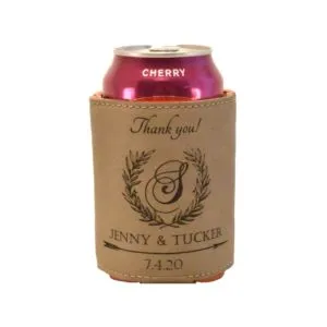 Monogram and Keep Drink Cold Engraved Koozy Wedding Favor