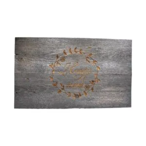 Last Name with Wreath Barnwood Guest Book Sign