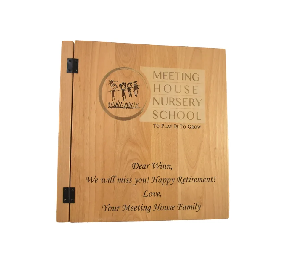 retirement personalized photo album with engraved cover