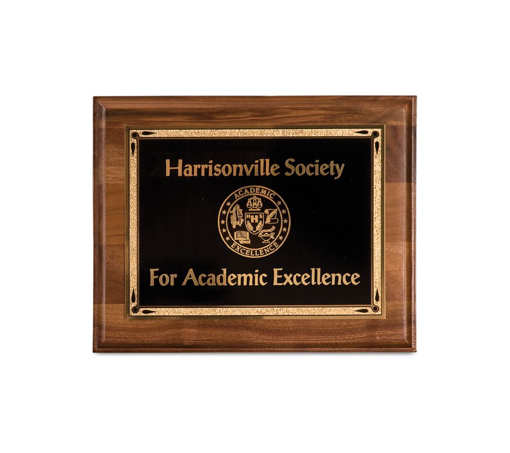 Custom Two Piece Premium Hardwood Award- Custom Engraved