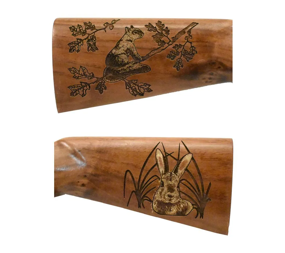 Custom Engraved Wildlife Scene On Butt Stock