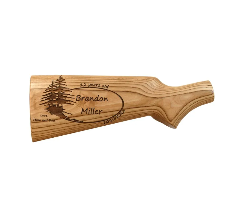 Custom Engraved First Gun Gun Stock