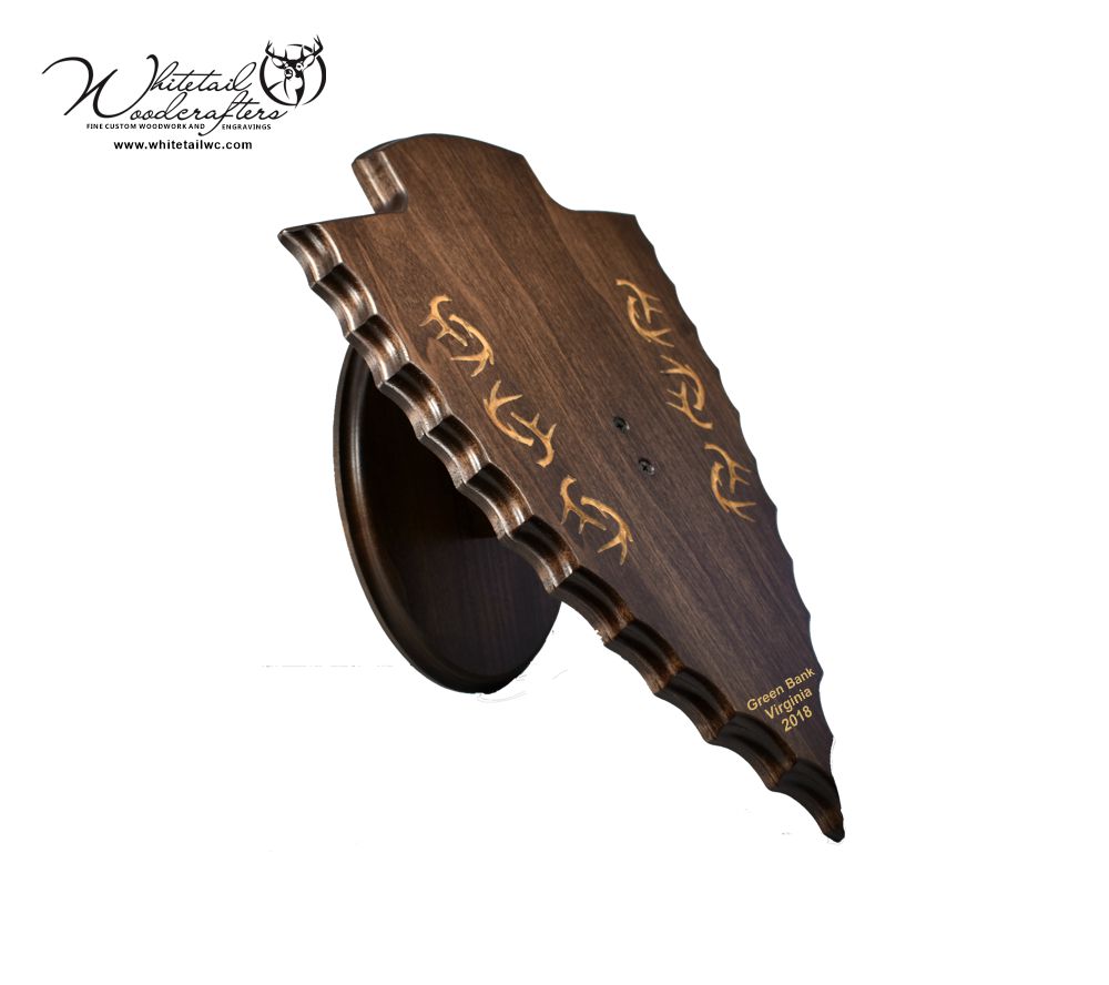 European Skull Mount Plaque- Arrowhead Design